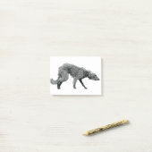 Post-it® Chien de Bedlington Whippet Lurcher (Sur un bureau)