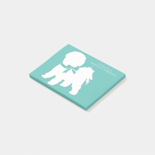 Post-it® Chien de Bichon Frise Puppy (Incliné)