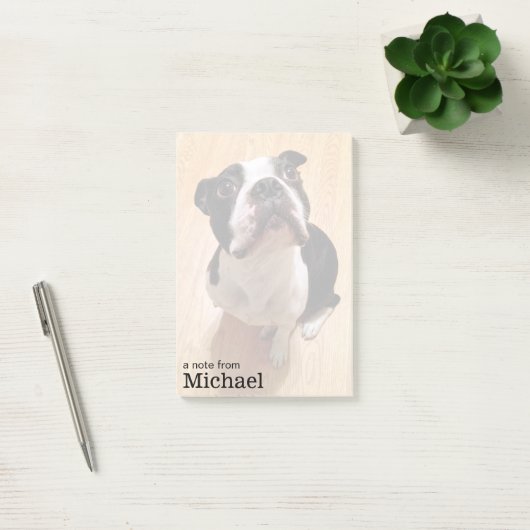 Post-it® Chien de Boston Terrier (Bureau)