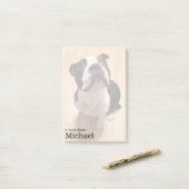 Post-it® Chien de Boston Terrier (Sur un bureau)