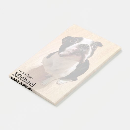Post-it® Chien de Boston Terrier (Incliné)