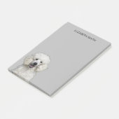 Post-it® Chien de caniche blanc (Incliné)