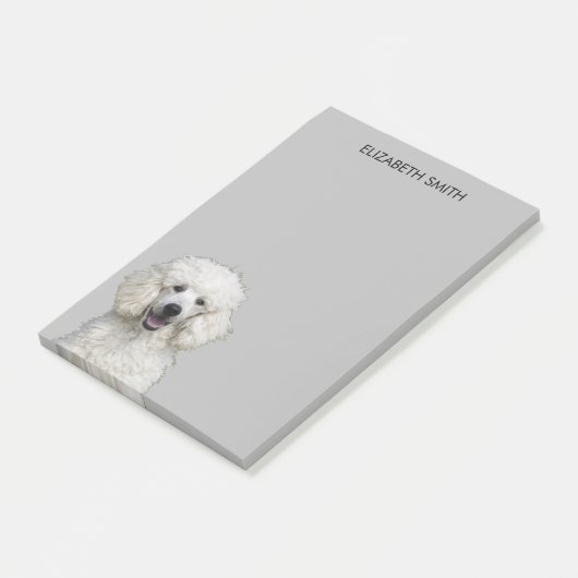 Post-it® Chien de caniche blanc (Incliné)