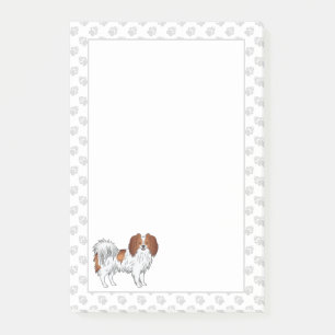 Post-it® Chien De Caricature Phalène Rouge Et Blanc Avec Pâ