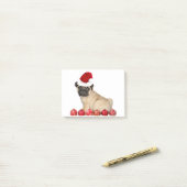 Post-it® Chien de carlin de Noël (Sur un bureau)