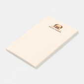 Post-it® Chien de Carlin joyeux qui regarde au-dessus de No (Incliné)