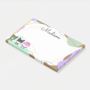 Post-it® Chien de dessin animé personnalisé