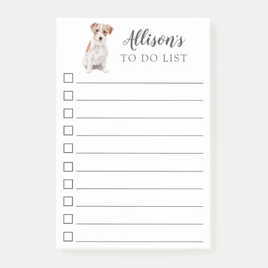 Post-it® Chien de Jack Russell personnalisé pour faire la (Devant)