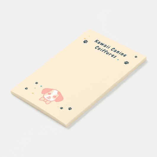 Post-it® Chien de Kawaii assis (Incliné)