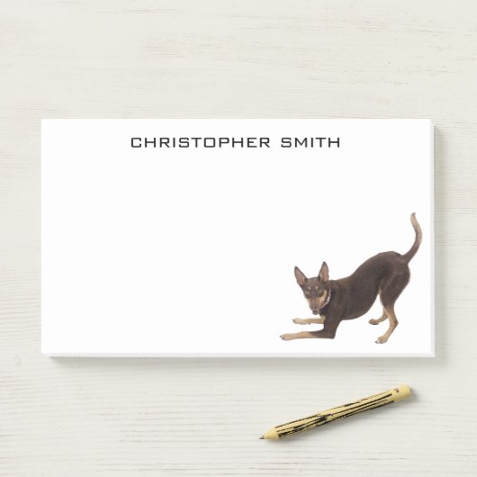 Post-it® Chien de Kelpie australien (Sur un bureau)