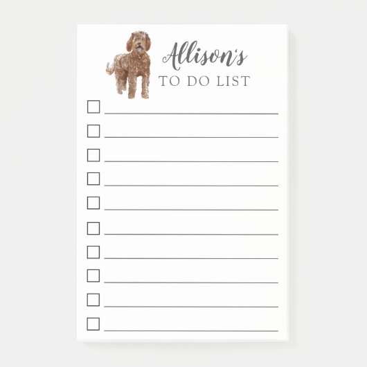 Post-it® Chien de Labradoodle personnalisé pour faire la (Devant)