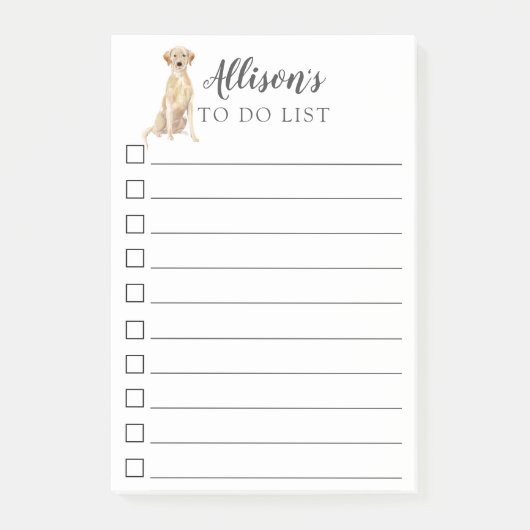 Post-it® Chien de labrador retriever personnalisé pour (Devant)