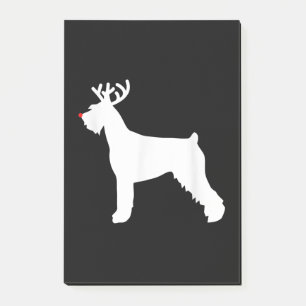 Post-it® chien de noël des rennes de schnauzer
