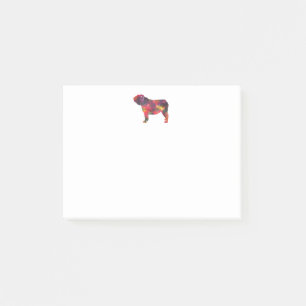 Post-it® Chien de race anglaise Bulldog Geo Silhouette Mult