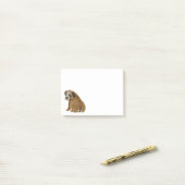 Post-it® Chien de race bouledogue anglais vilain (Sur un bureau)