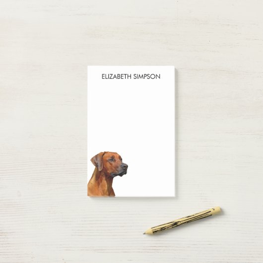 Post-it® Chien de Rhodesian Ridgeback (Sur un bureau)