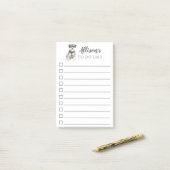 Post-it® Chien de Schnauzer miniature personnalisé pour (Sur un bureau)