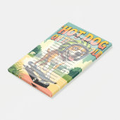 Post-it® Chien de skateboard été drôle rétro plage (Incliné)