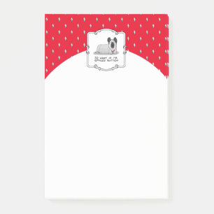 Post-it® Chien de Terrier de l'écorce pourrie (argent) mign
