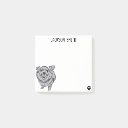 Post-it® Chien en en colère personnalisé (Devant)