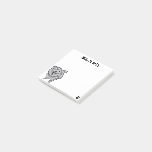 Post-it® Chien en en colère personnalisé (Incliné)