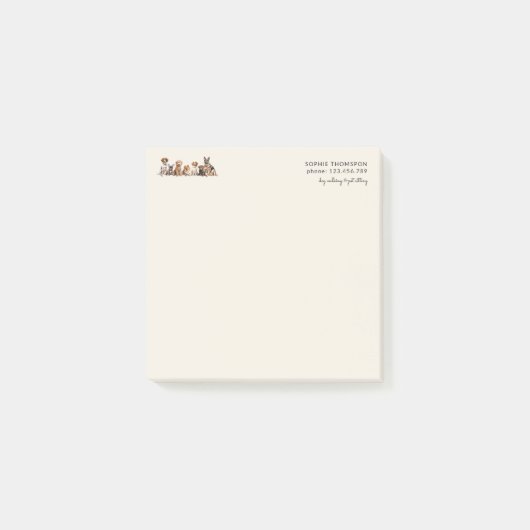 Post-it® Chien et animaux de compagnie chien marchant (Devant)