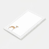 Post-it® Chien Gris Italien Faune Et Blanc Avec Patrouilles (Incliné)