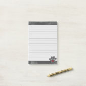 Post-it® Chien gris mou Imprimer Aquarelle Arrière - plan (Sur un bureau)