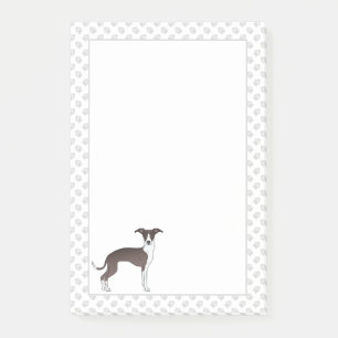 Post-it® Chien Lévrier Italien Sceau Et Blanc Avec Des Patt