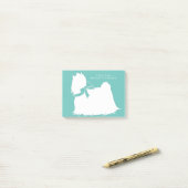 Post-it® Chien maltais Chien Chien Chien Coiffure longue (Sur un bureau)