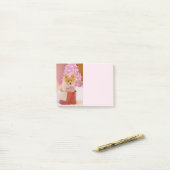 Post-it® Chien mignon avec cou rose Photographie de Noël (Sur un bureau)