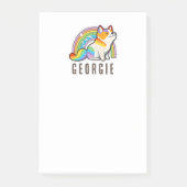 Post-it® Chien mignon et arc-en-ciel Post-It Notes (Devant)