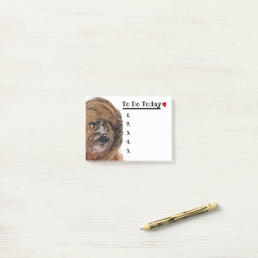 Post-it® Chien moelleux (Sur un bureau)