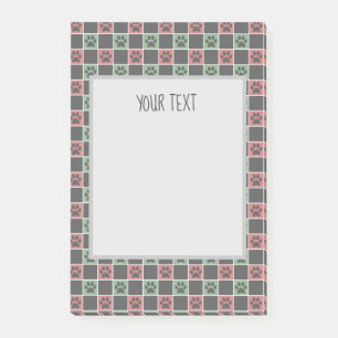 Post-it® Chien motif de contrôle mignon empreinte de patte 