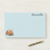 Post-it® Chien Personalisé Français Bulldog (Sur un bureau)