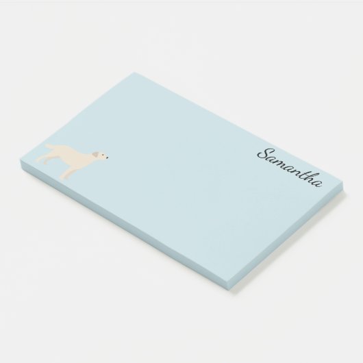 Post-it® Chien Personnalisé Labrador Retriever Jaune (Incliné)