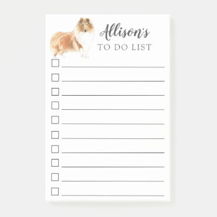 Post-it® Chien rugueux de colley personnalisé pour faire la