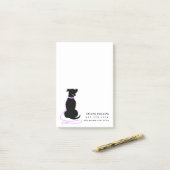 Post-it® Chien Silhouette Moderne (Sur un bureau)