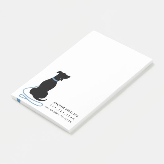 Post-it® Chien Silhouette moderne (Incliné)