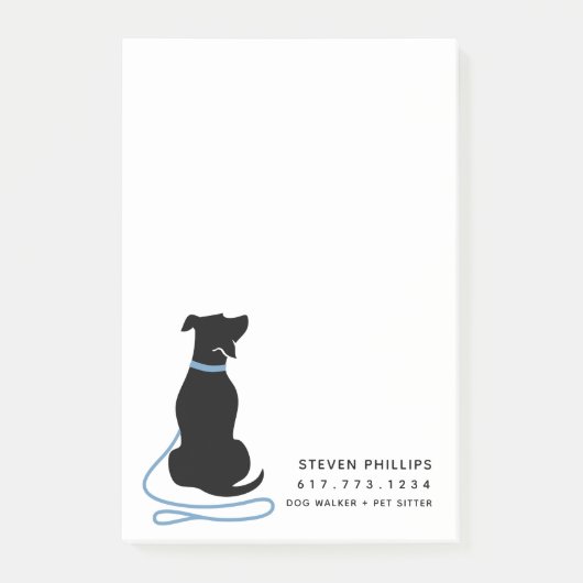 Post-it® Chien Silhouette moderne (Devant)