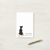 Post-it® Chien Silhouette Moderne (Sur un bureau)