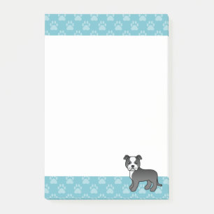 Post-it® Chien Staffordshire Bull Terrier noir et blanc