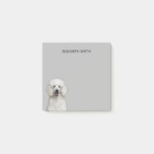 Post-it® Chien standard blanc de caniche (Devant)
