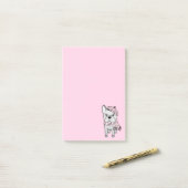 Post-it® Chien-taupe français mignon (Sur un bureau)