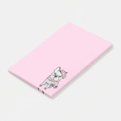 Post-it® Chien-taupe français mignon (Incliné)