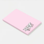 Post-it® Chien-taupe français mignon (Incliné)