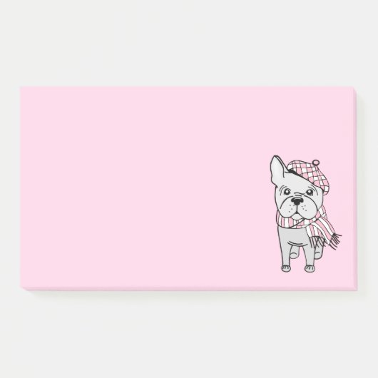 Post-it® Chien-taupe français mignon (Devant)