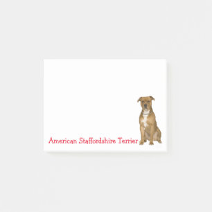 Post-it® Chien Terrier Américain Staffordshire Gris - Amsta