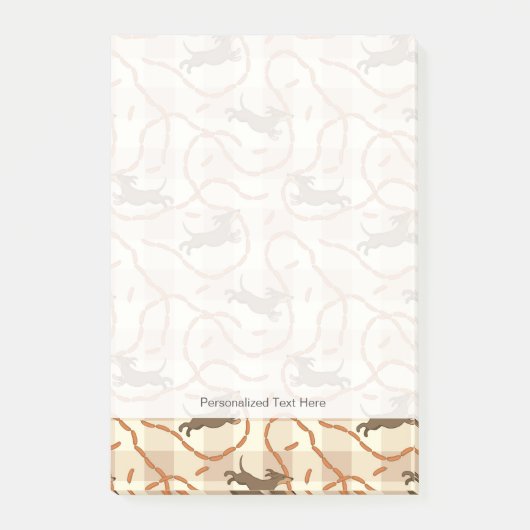 Post-it® chiens chanceux avec arrière - plan de saucisses (Devant)