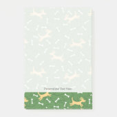 Post-it® chiens chanceux avec arrière - plan osseux (Devant)